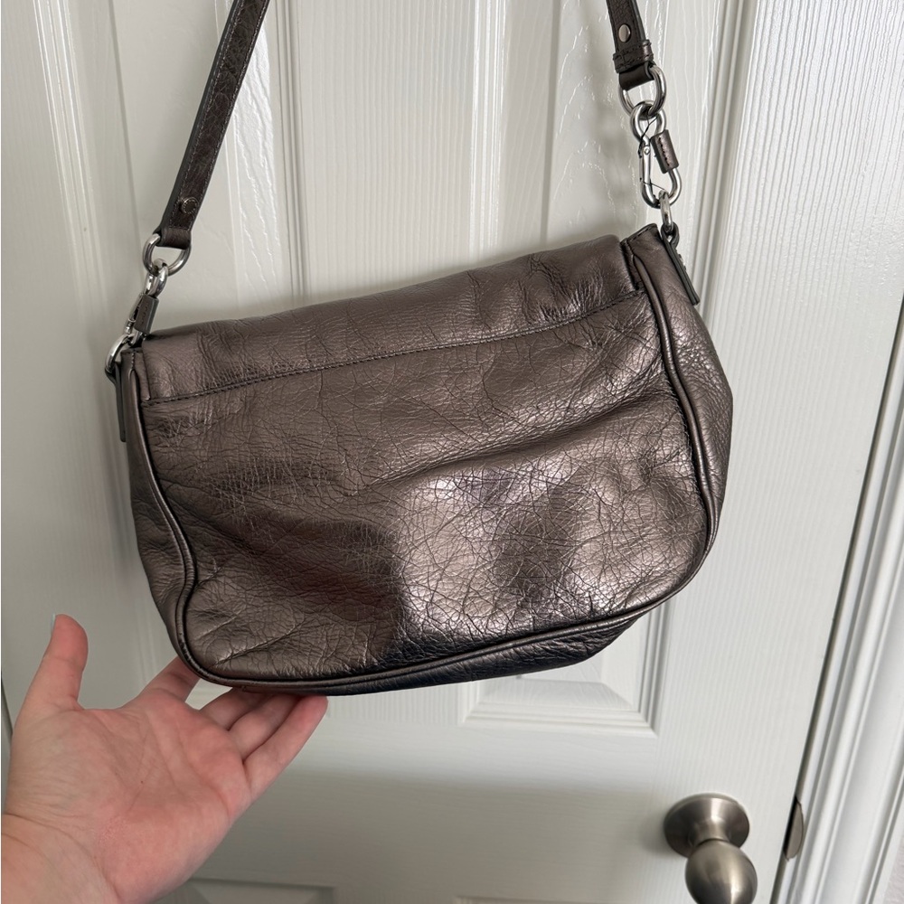 Marc by Marc Jacobs Classic Q Leather Foldover Crossbody Hobo - Picture 7 of 9